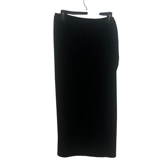 Y2k Working classics Black Velvet Stretch Maxi Skirt vintage witchycore 18/20 - Picture 1 of 5